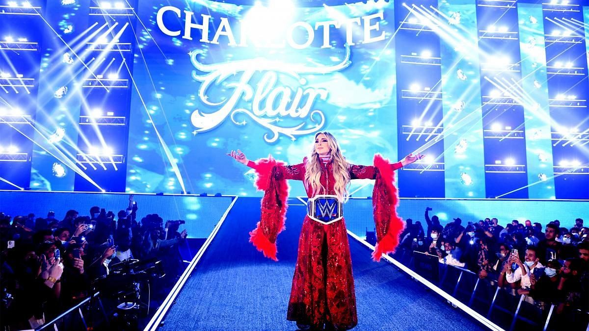 SmackDown Women's Champion Charlotte Flair making her entrance